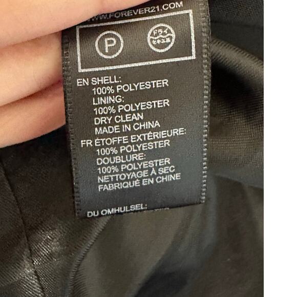 Forever 21 black one button fitted cocktail blazer size Small - Picture 5 of 10